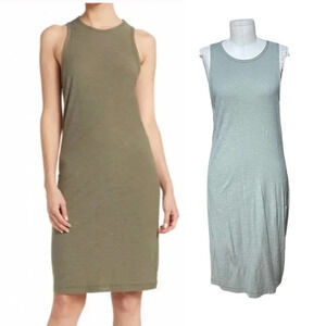 James Perse Scoop Back Tank Dress Artillary Green Size‎ 3 / US Large